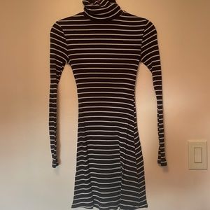 Navy and White Sweater Dress